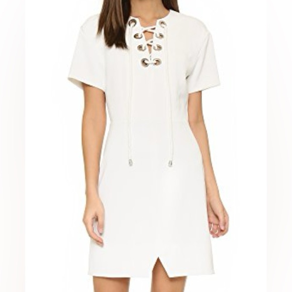 NWT REBECCA MINKOFF White Shaliene Rope Cutout Mini Dress Size 6